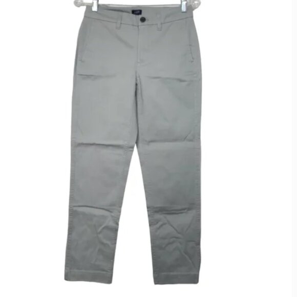 J. Crew Factory AD156 Grey High-rise Girlfriend Chino size 2 New - Picture 1 of 12